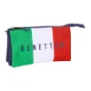 Trigubas penalas Benetton Flag Tamsiai mėlyna 22 x 12 x 3 cm