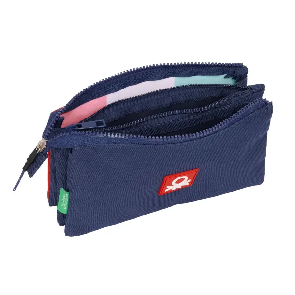 Trigubas penalas Benetton Flag Tamsiai mėlyna 22 x 12 x 3 cm