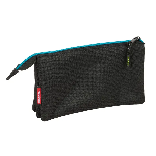 Triple Carry-all Kelme Iron Black 22 x 12 x 3 cm