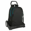 Mokyklinė kuprinė su ratukais Kelme Iron Juoda 32 x 44 x 16 cm