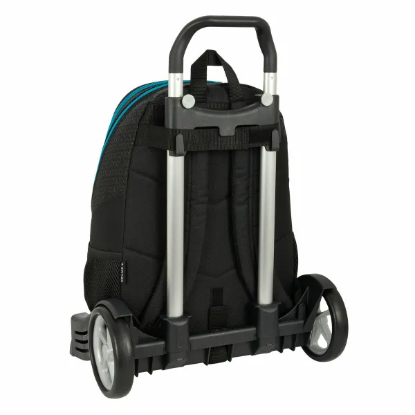 Mokyklinė kuprinė su ratukais Kelme Iron Juoda 32 x 44 x 16 cm