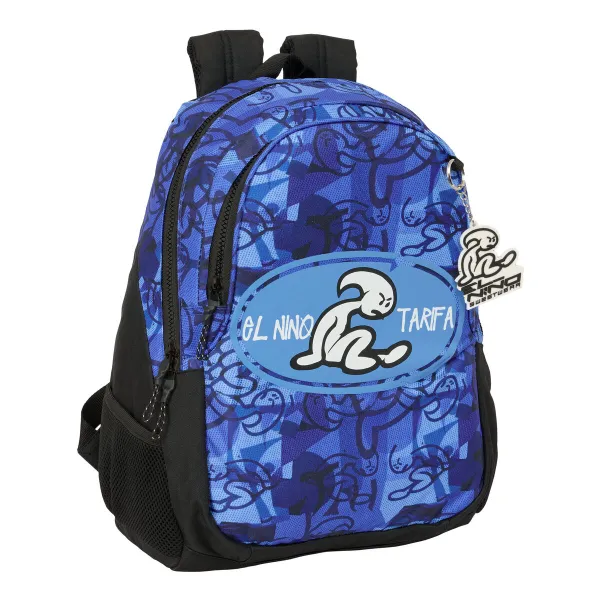 Skolas soma El Niño Roller Zils Melns 32 x 44 x 16 cm