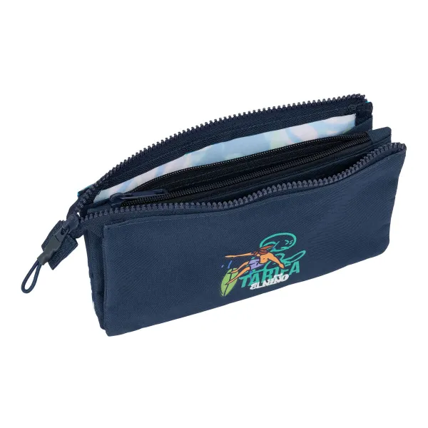 Triple Carry-all El Niño Kook Navy Blue 22 x 12 x 3 cm