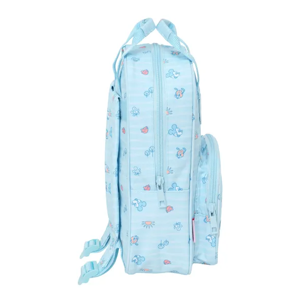Child bag Mickey Mouse Clubhouse Baby Light Blue 20 x 28 x 8 cm
