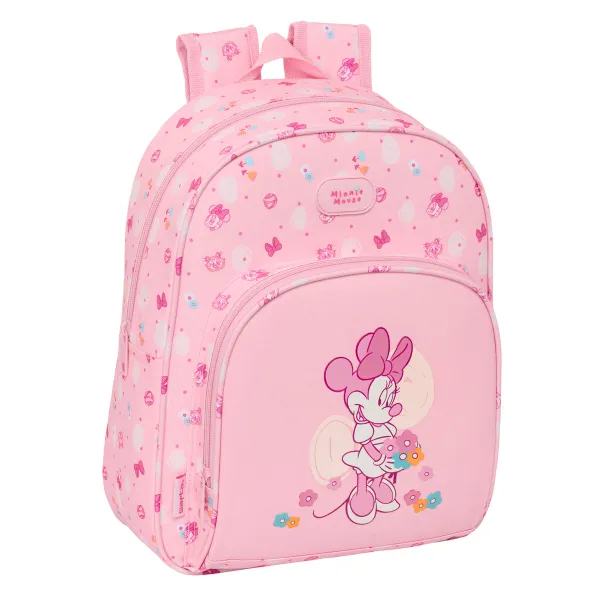 Lasten laukku Minnie Mouse Baby Pinkki 28 x 34 x 10 cm