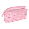 Тройной пенал Minnie Mouse Baby Розовый 22 x 12 x 3 cm