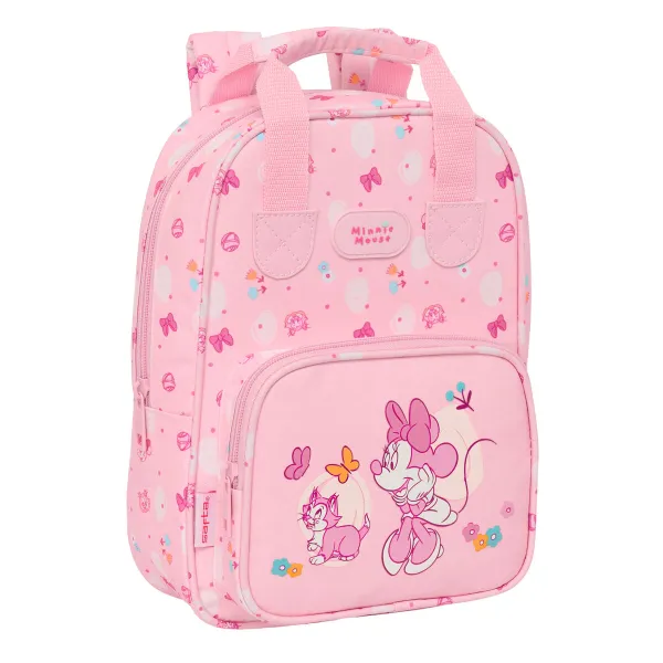 Lasten laukku Minnie Mouse Baby Pinkki 20 x 28 x 8 cm