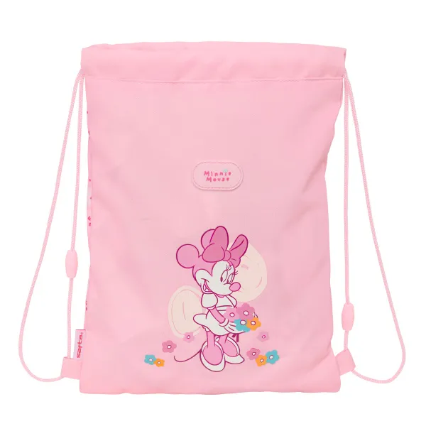 Kuprinė su virvutėmis Minnie Mouse Baby Rožinė 26 x 34 x 1 cm