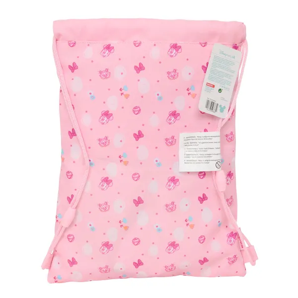 Сумка-рюкзак на веревках Minnie Mouse Baby Розовый 26 x 34 x 1 cm