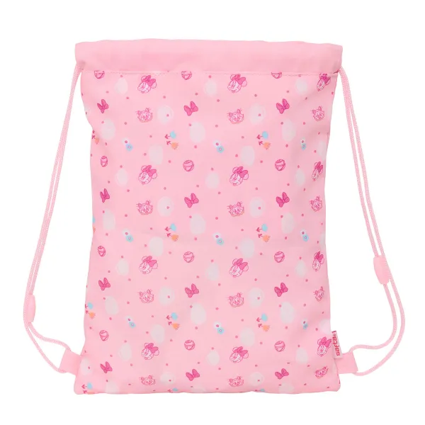 Сумка-рюкзак на веревках Minnie Mouse Baby Розовый 26 x 34 x 1 cm