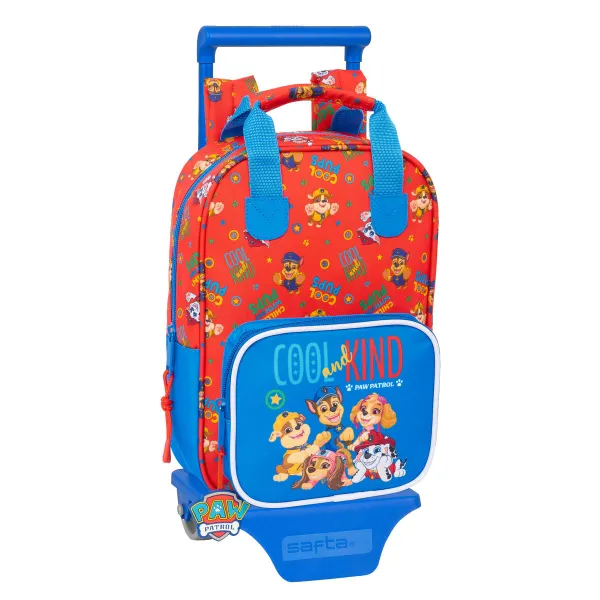 Skolas mugursoma ar riteņiem The Paw Patrol Cool Zils Sarkans 20 x 28 x 8 cm