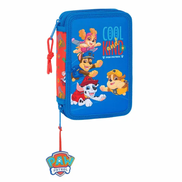 Dvigubo pieštuko dėklas The Paw Patrol Cool Mėlyna Raudona 12.5 x 19.5 x 4 cm 29 Dalys