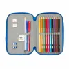 Double Pencil Case The Paw Patrol Cool Blue Red 12.5 x 19.5 x 4 cm 29 Pieces