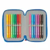 Double Pencil Case The Paw Patrol Cool Blue Red 12.5 x 19.5 x 4 cm 29 Pieces