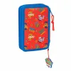 Double Pencil Case The Paw Patrol Cool Blue Red 12.5 x 19.5 x 4 cm 29 Pieces