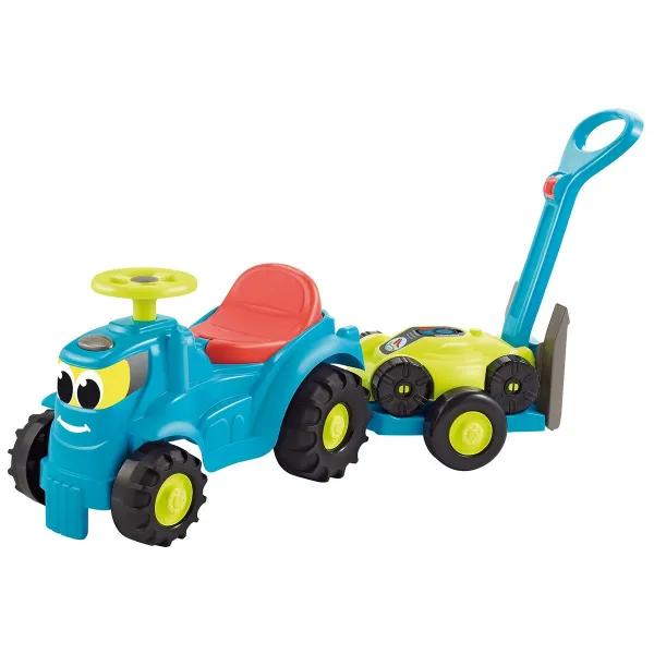 Trīsriteņi Ecoiffier Trailer Tractor Nosūcējs Treileris