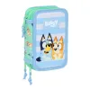Тройной пенал Bluey Sisters Зеленый Вода 12,5 x 19,5 x 5,5 cm 37 Предметы