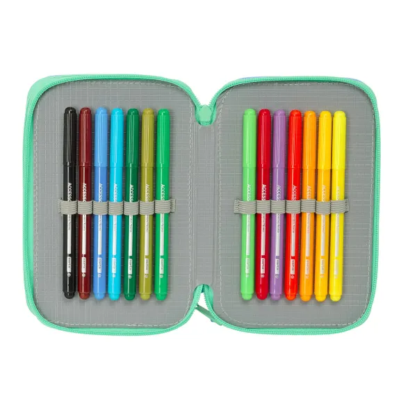 Triple Carry-all Bluey Sisters Green Water 12,5 x 19,5 x 5,5 cm 37 Pieces