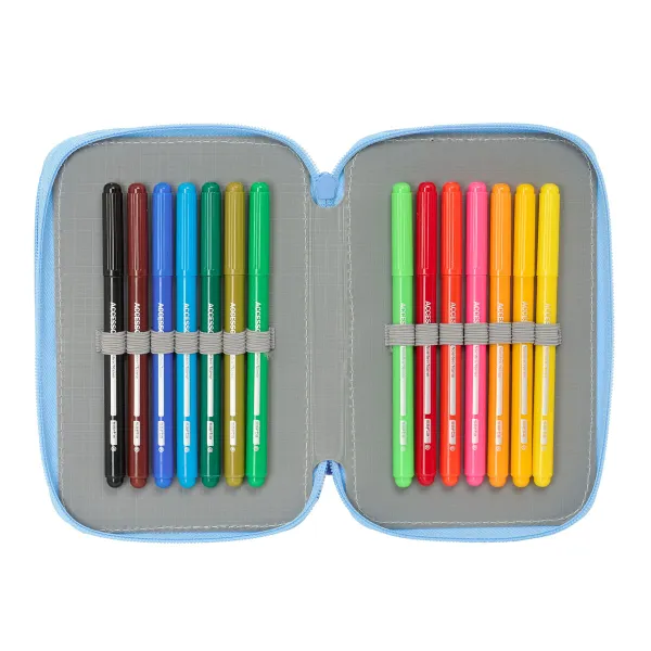 Penālis ar vietu trim zīmuļiem Bluey Let's play Zils 12,5 x 19,5 x 5,5 cm 37 Daudzums