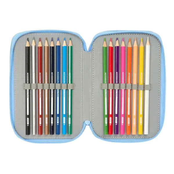 Penālis ar vietu trim zīmuļiem Bluey Let's play Zils 12,5 x 19,5 x 5,5 cm 37 Daudzums