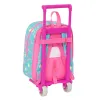 School Rucksack with Wheels Gabby's Dollhouse Confetti Pink Turquoise 22 x 27 x 10 cm