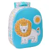 Bērnu soma Safta Zils Balts 27 x 33 x 10 cm 3D