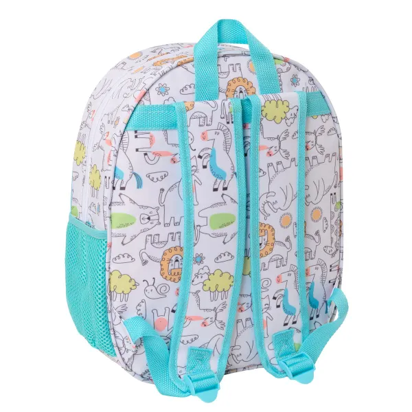 Child bag Safta Blue White 27 x 33 x 10 cm 3D