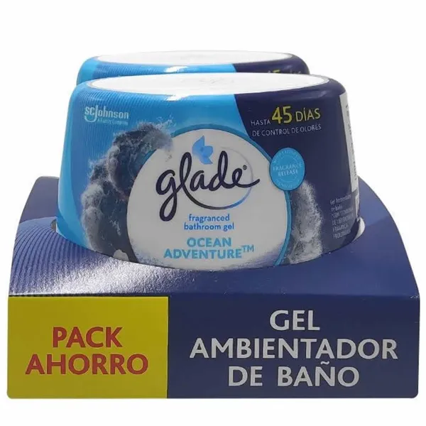 Glade Fraganced Bathroom Gel Ocean Aventure 2 Pieces