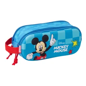 Kahe tõmblukuga pliiatsikarp Mickey Mouse Clubhouse Sinine 21 x 8 x 6 cm 3D