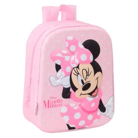 Vaikiškas krepšys Minnie Mouse Rožinė 22 x 27 x 10 cm 3D