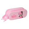 Kaksilokeroinen laukkku Minnie Mouse Pinkki 21 x 8 x 6 cm 3D
