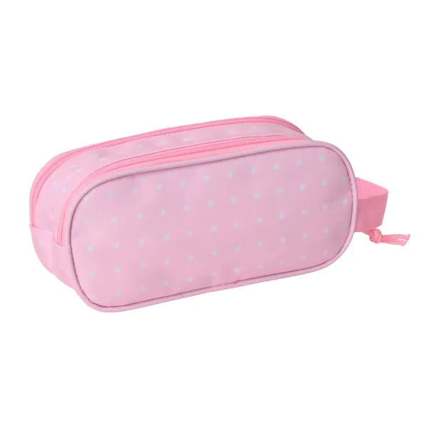 Kaksilokeroinen laukkku Minnie Mouse Pinkki 21 x 8 x 6 cm 3D