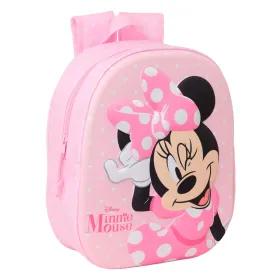 Vaikiškas krepšys Minnie Mouse Rožinė 27 x 33 x 10 cm 3D