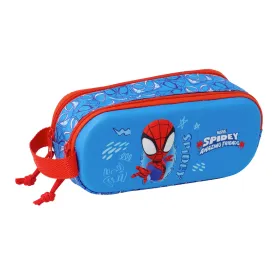 Двойной пенал Spider-Man Красный Тёмно Синий 21 x 8 x 6 cm 3D
