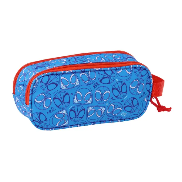 Dvigubas penalas Spider-Man Raudona Tamsiai mėlyna 21 x 8 x 6 cm 3D