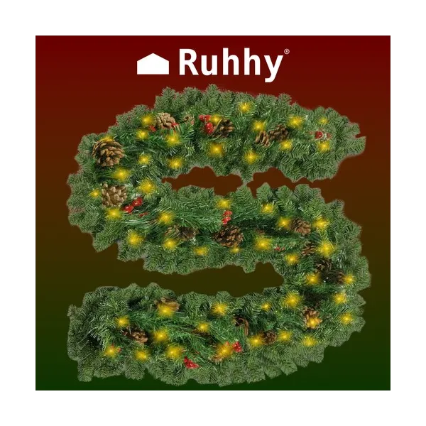 Елочная гирлянда 2,7м со светодиодной подсветкой Ruhhy 22322