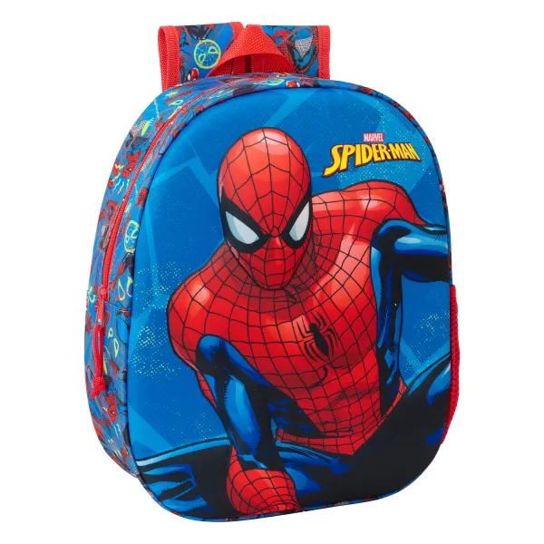Lasten laukku Spider-Man Punainen Laivastonsininen 27 x 33 x 10 cm 3D