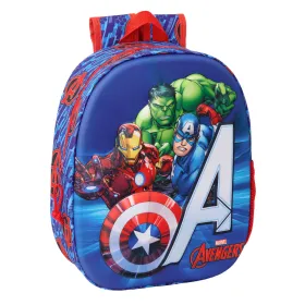Vaikiškas krepšys The Avengers Raudona Tamsiai mėlyna 27 x 33 x 10 cm 3D