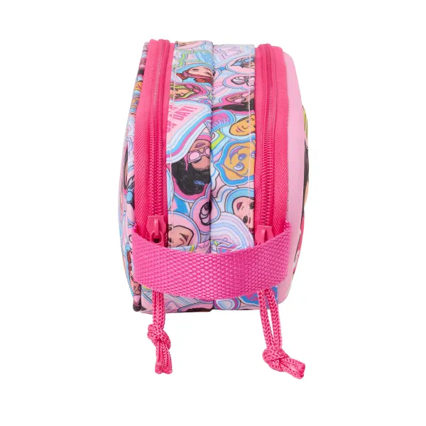 Kaksilokeroinen laukkku Barbie Pinkki 21 x 8 x 6 cm 3D