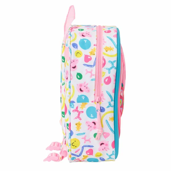Lasten laukku Peppa Pig Sininen Valkoinen Pinkki 22 x 27 x 10 cm 3D