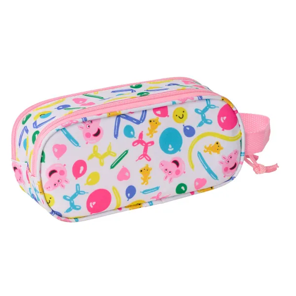 Double Carry-all Peppa Pig Blue White Pink 21 x 8 x 6 cm 3D