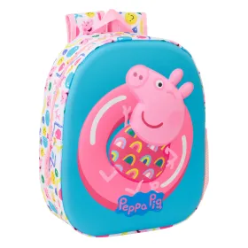 Vaikiškas krepšys Peppa Pig Mėlyna Balta Rožinė 27 x 33 x 10 cm 3D