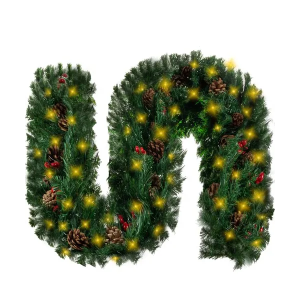 Christmas tree garland 2.7m with LED lights Ruhhy 22322