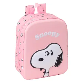 Vaikiškas krepšys Snoopy Rožinė 22 x 27 x 10 cm 3D