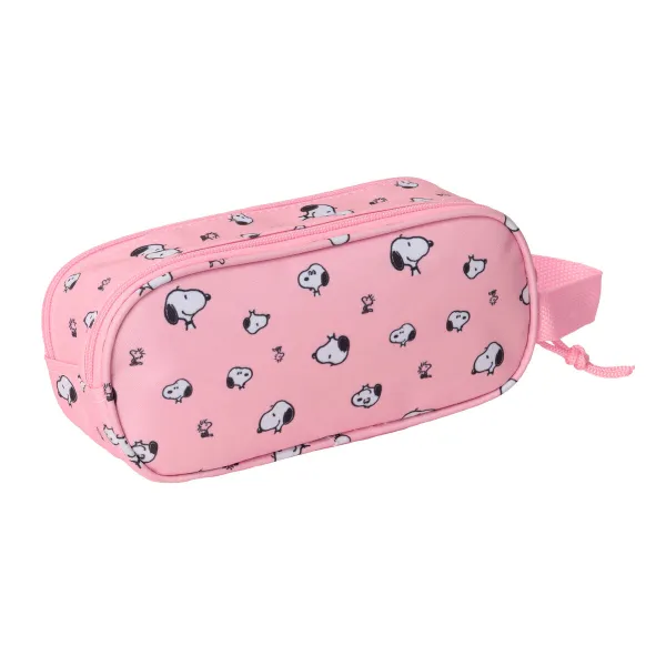 Kaksilokeroinen laukkku Snoopy Pinkki 21 x 8 x 6 cm 3D