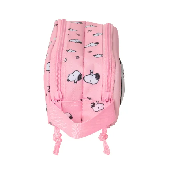 Kaksilokeroinen laukkku Snoopy Pinkki 21 x 8 x 6 cm 3D
