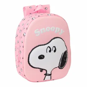 Vaikiškas krepšys Snoopy Rožinė 27 x 33 x 10 cm 3D