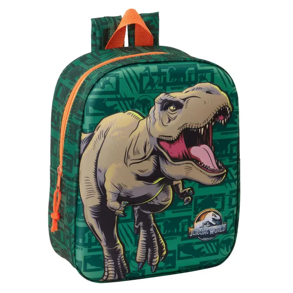 Детский рюкзак Jurassic World Темно-зеленый 22 x 27 x 10 cm 3D