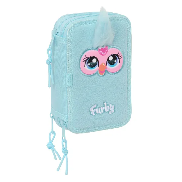 Penālis ar vietu trim zīmuļiem Furby Zils 12,5 x 19,5 x 5,5 cm 37 Daudzums