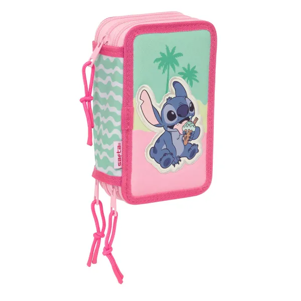 Penālis ar vietu trim zīmuļiem Lilo & Stitch Ice cream Rozā 12,5 x 19,5 x 5,5 cm 37 Daudzums